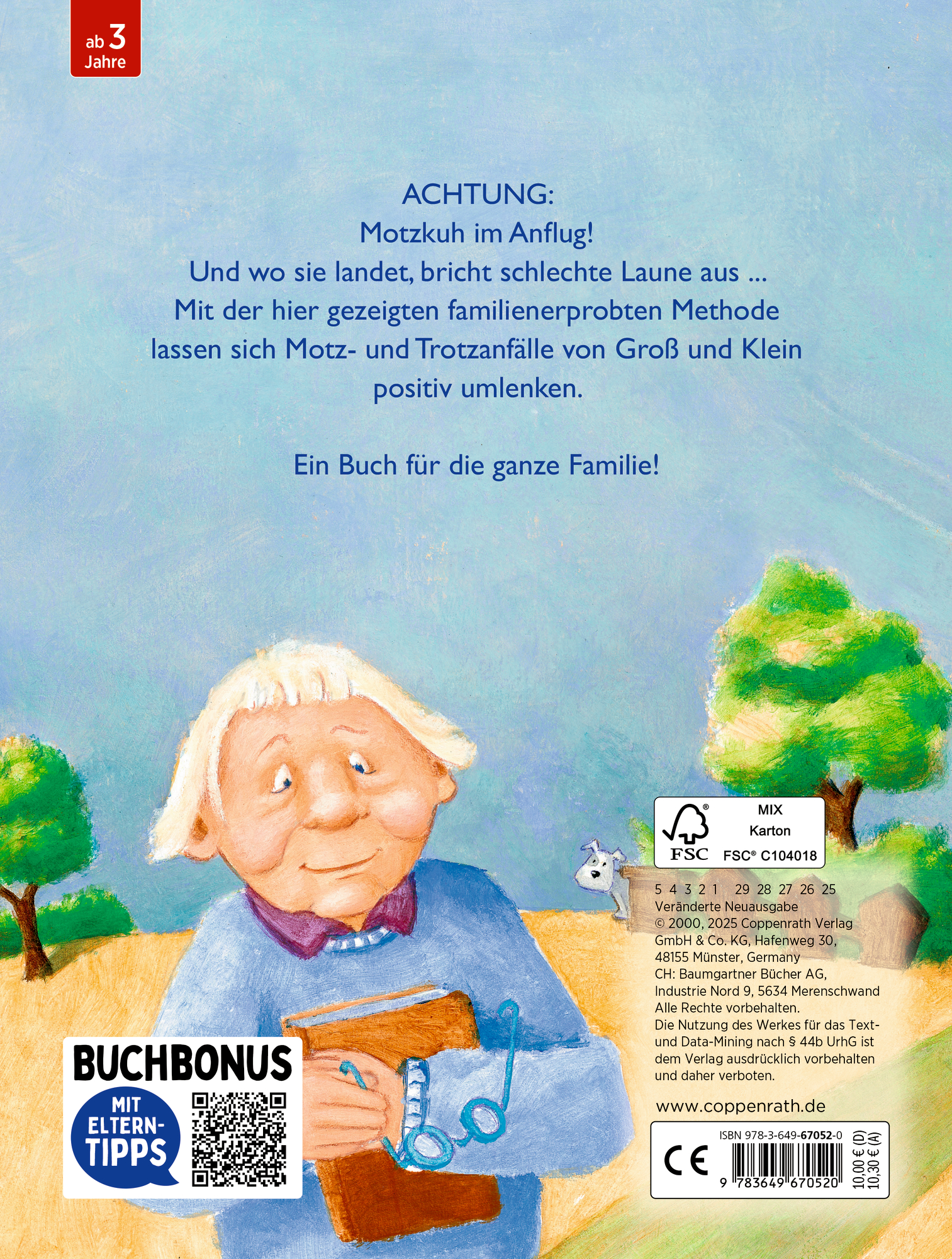 Rückseitencover Die kleine Motzkuh (Pappbilderbuch)