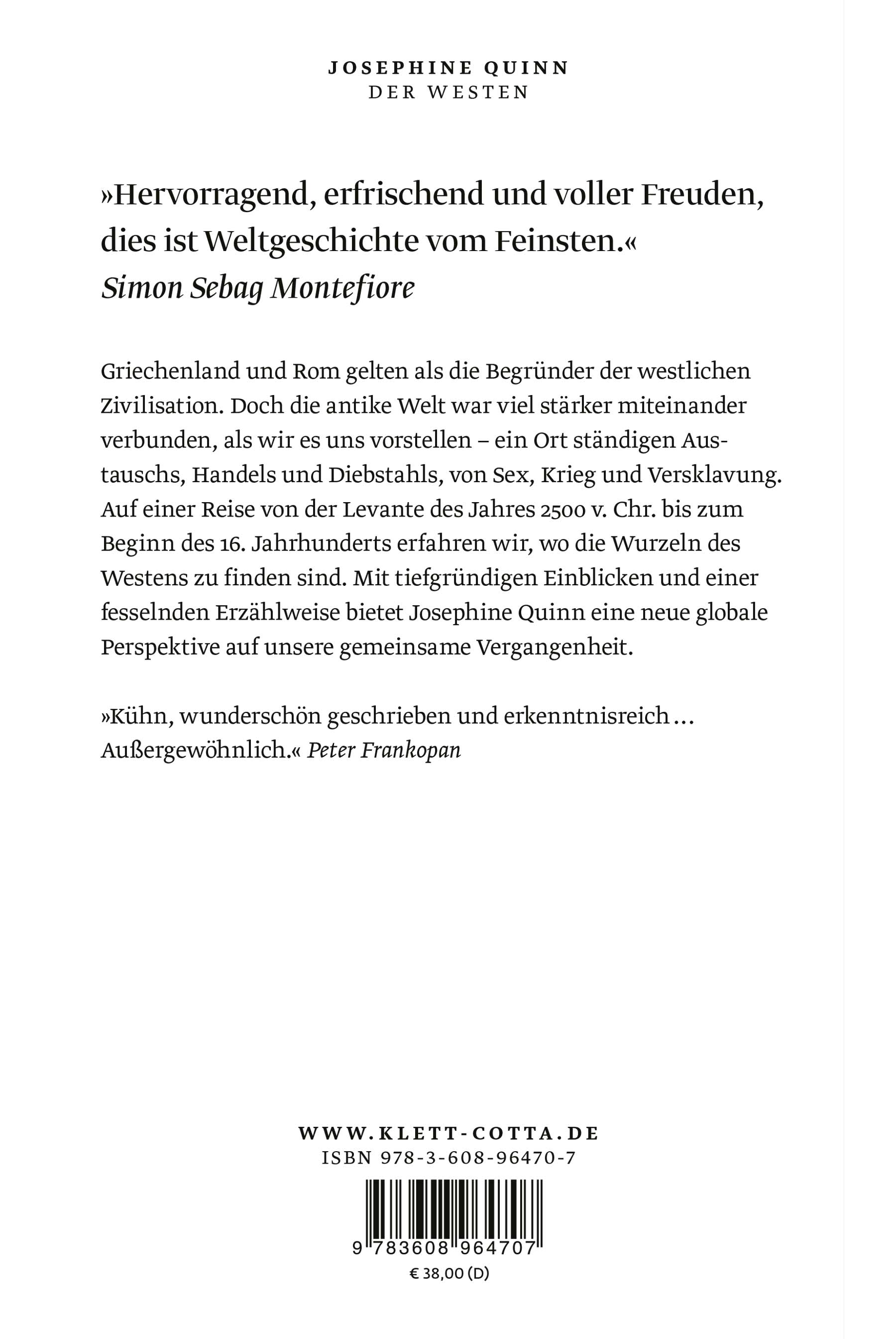 Rückseitencover Der Westen