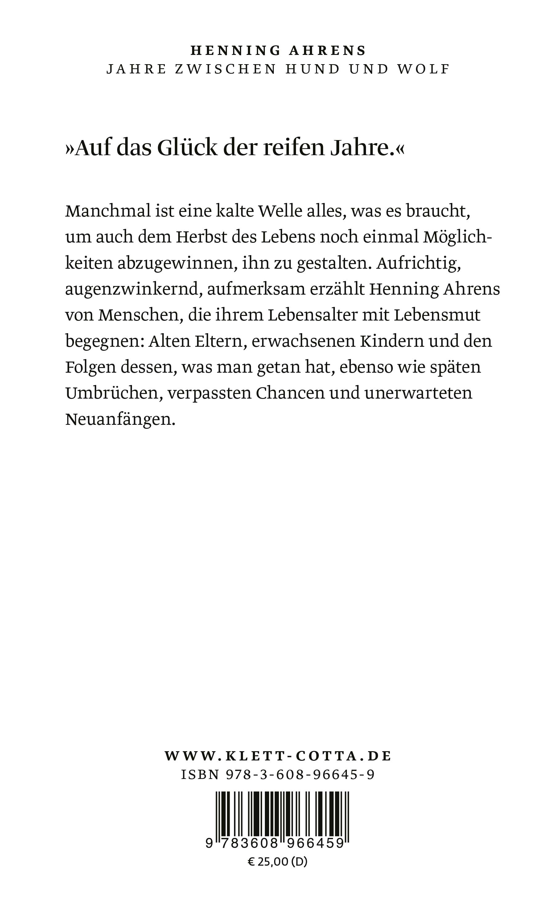 Rückseitencover Jahre zwischen Hund und Wolf