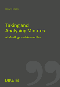 Vorderes Coverbild Taking and Evaluating Minutes at Meetings and Assemblies