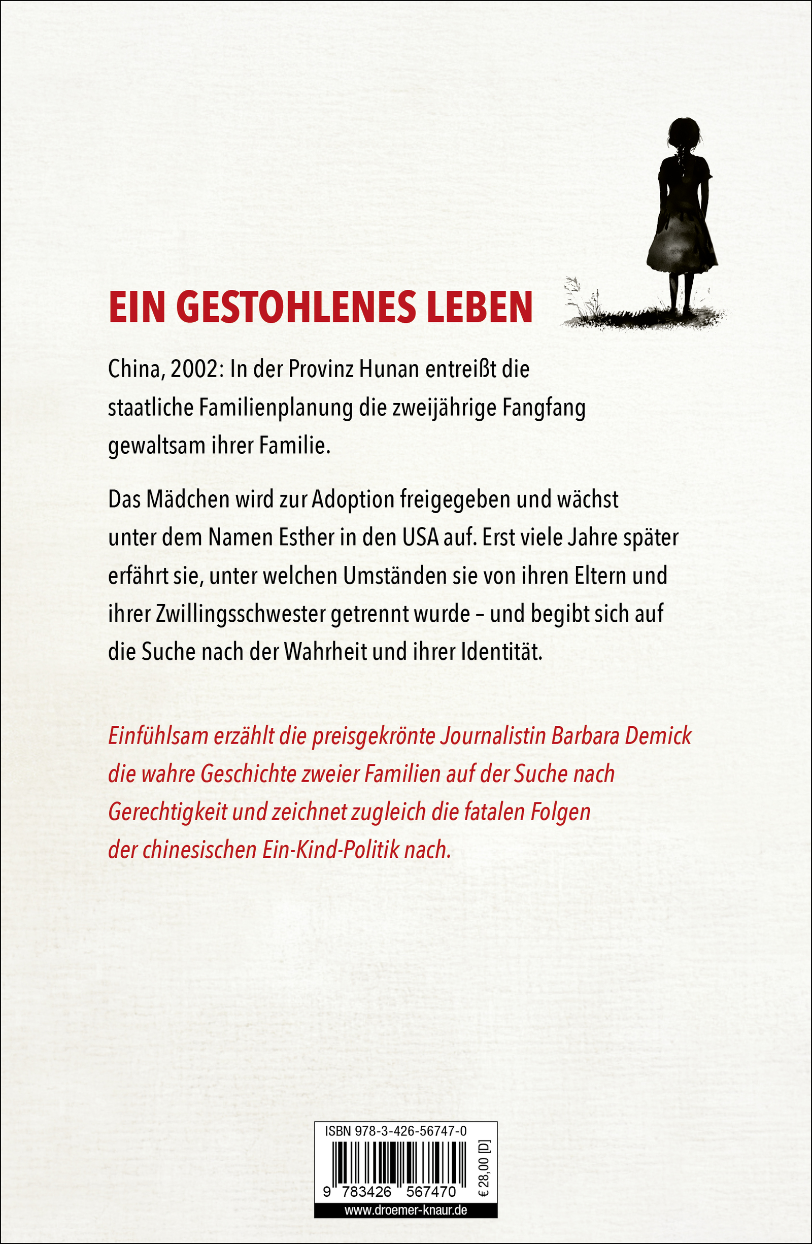 Rückseitencover Chinas entführte Töchter