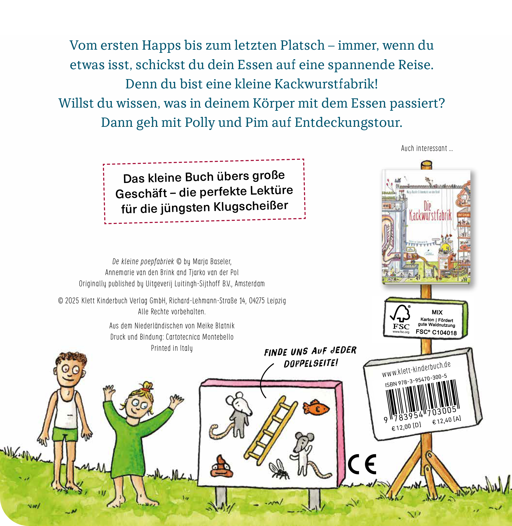 Rückseitencover Die kleine Kackwurstfabrik