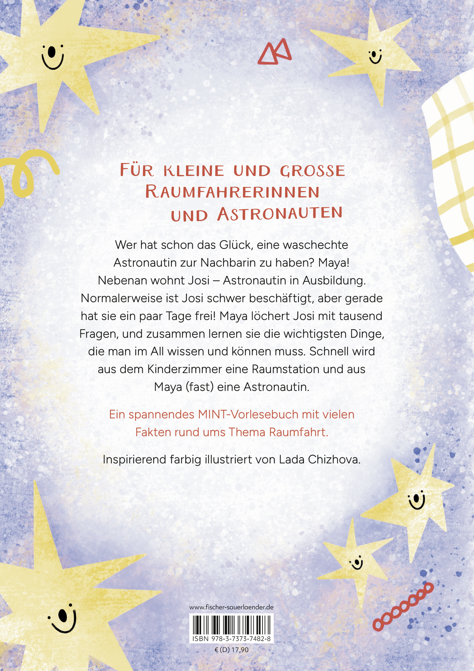 Rückseitencover Die Astronautin von nebenan. Eine Reise vom Kinderzimmer ins Weltall