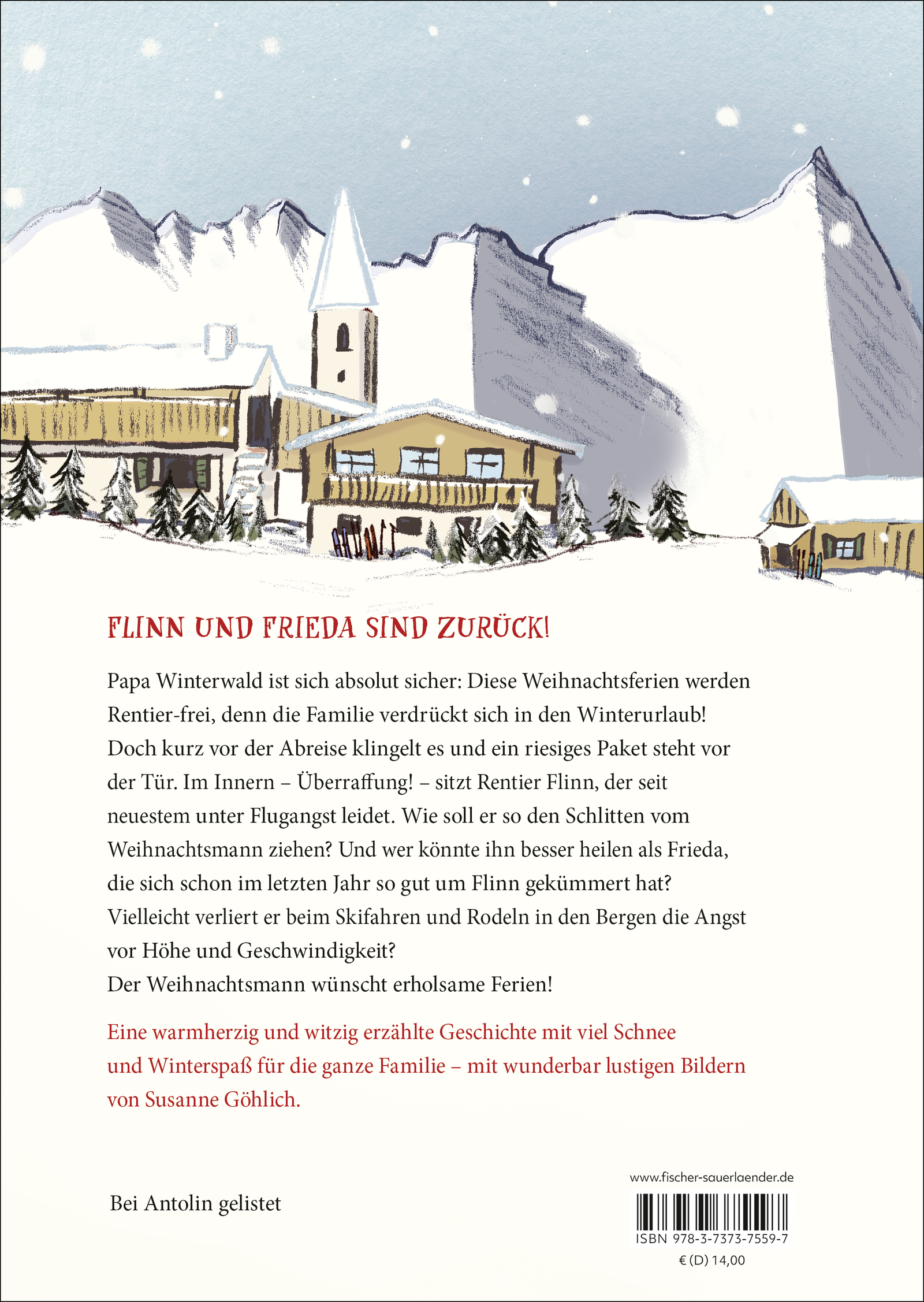 Rückseitencover Es düst ein Rentier durch den Schnee