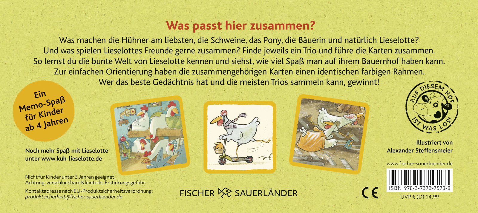 Rückseitencover Was ist los auf Lieselottes Bauernhof?