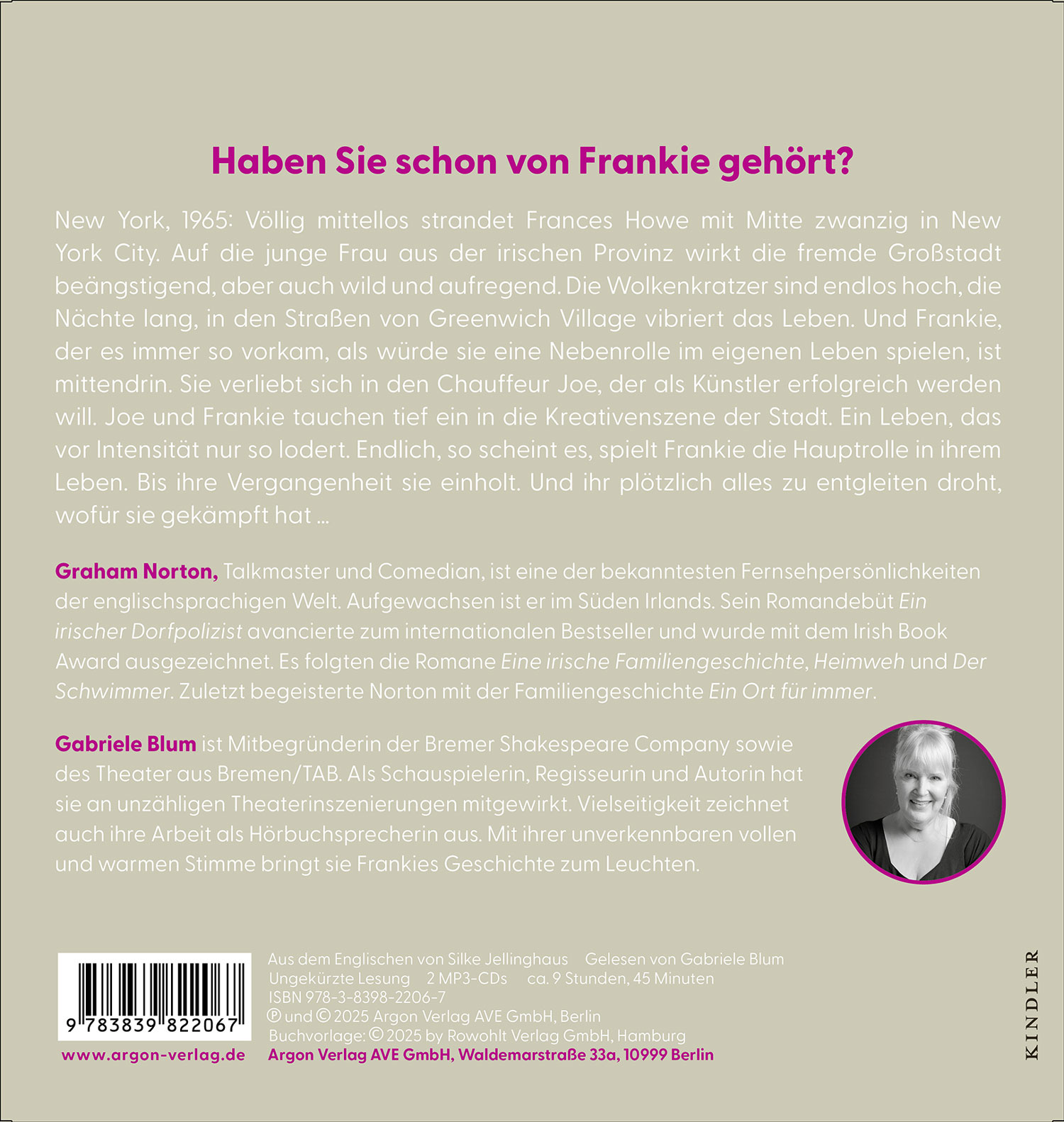 Rückseitencover Eine wie Frankie