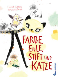 Vorderes Coverbild Farbe, Eule, Stift und Katze