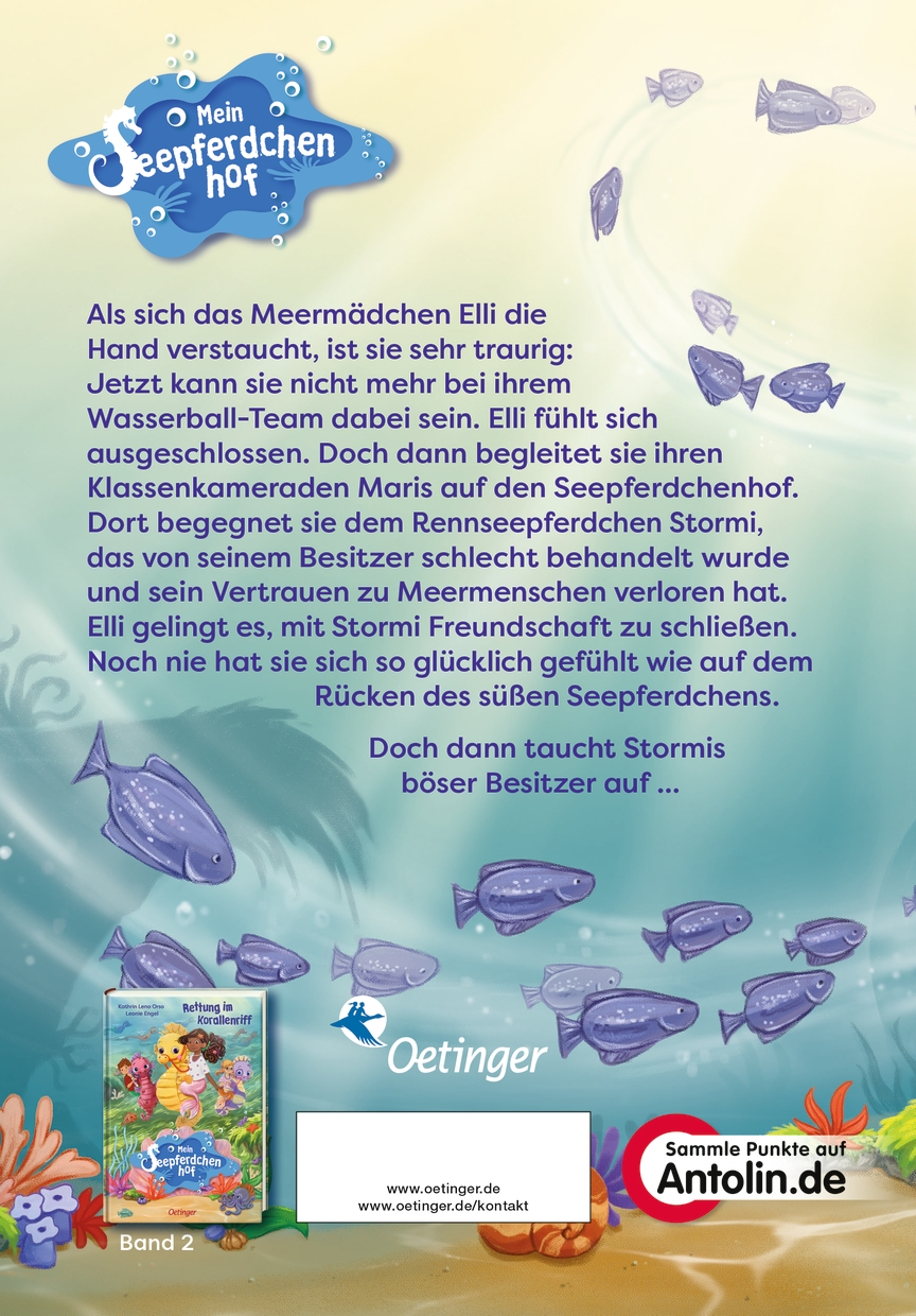 Rückseitencover Mein Seepferdchenhof 1. Wilde Flosse, großes Herz