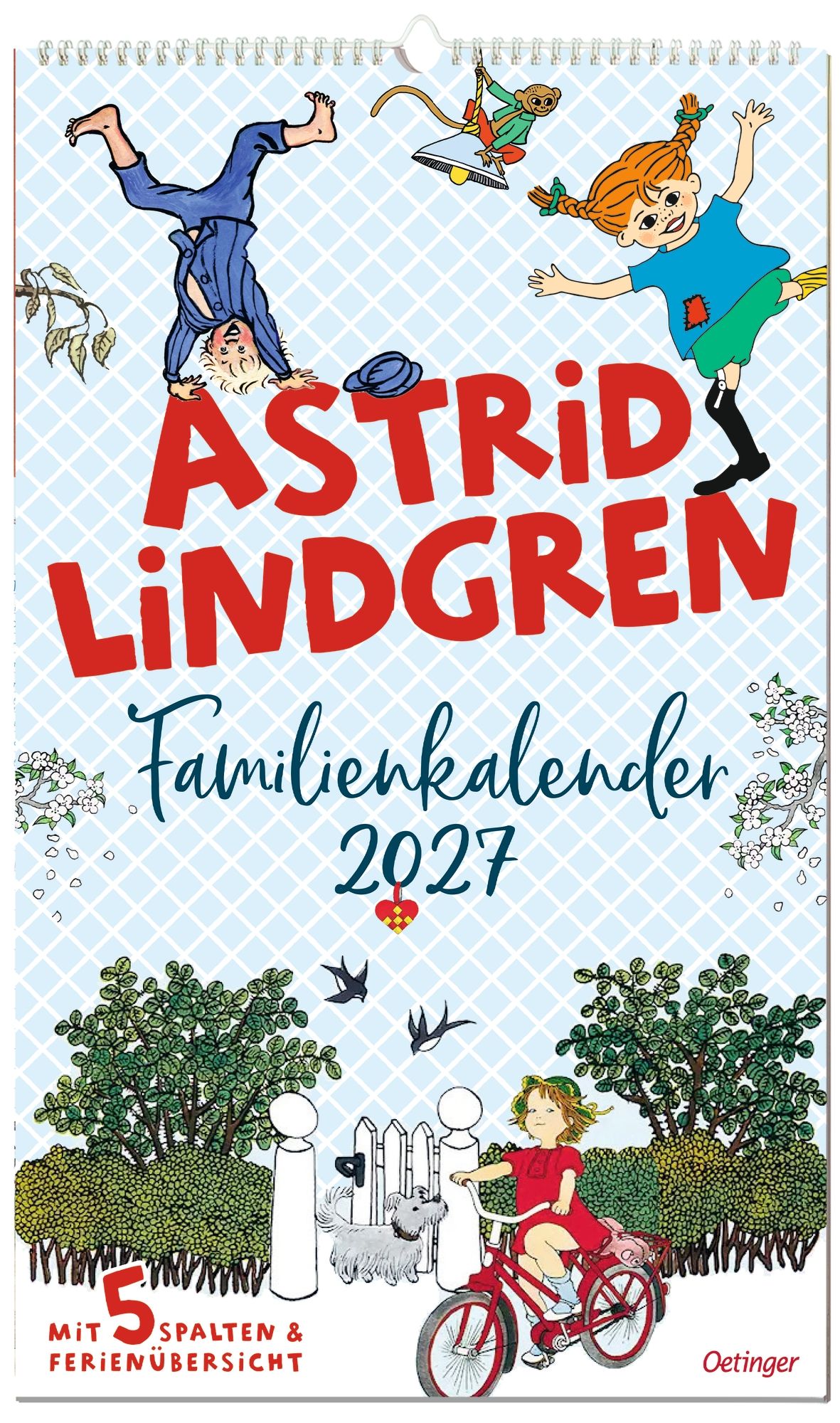Gesamtes Coverbild Astrid Lindgren Familienkalender 2027
