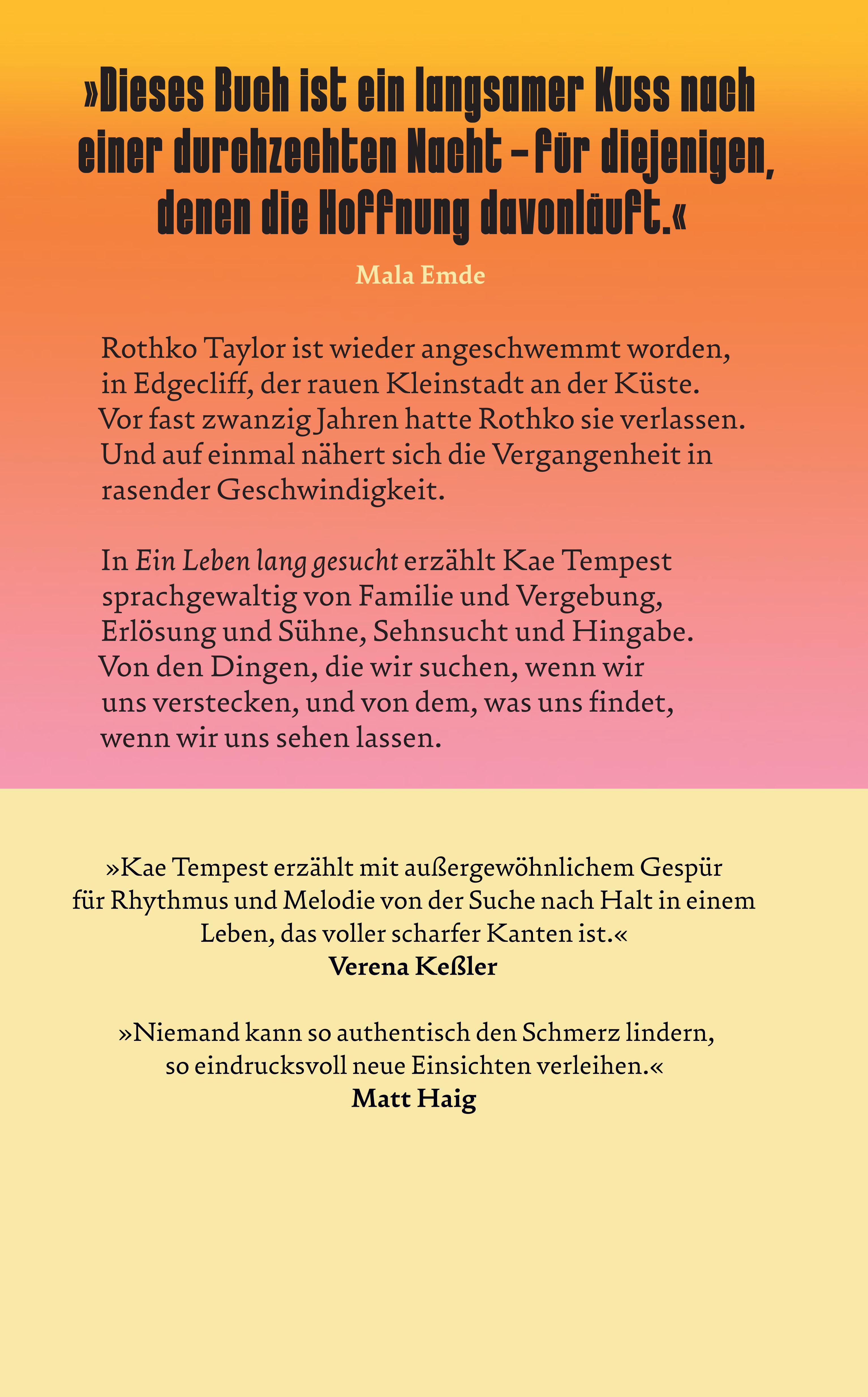 Rückseitencover Ein Leben lang gesucht