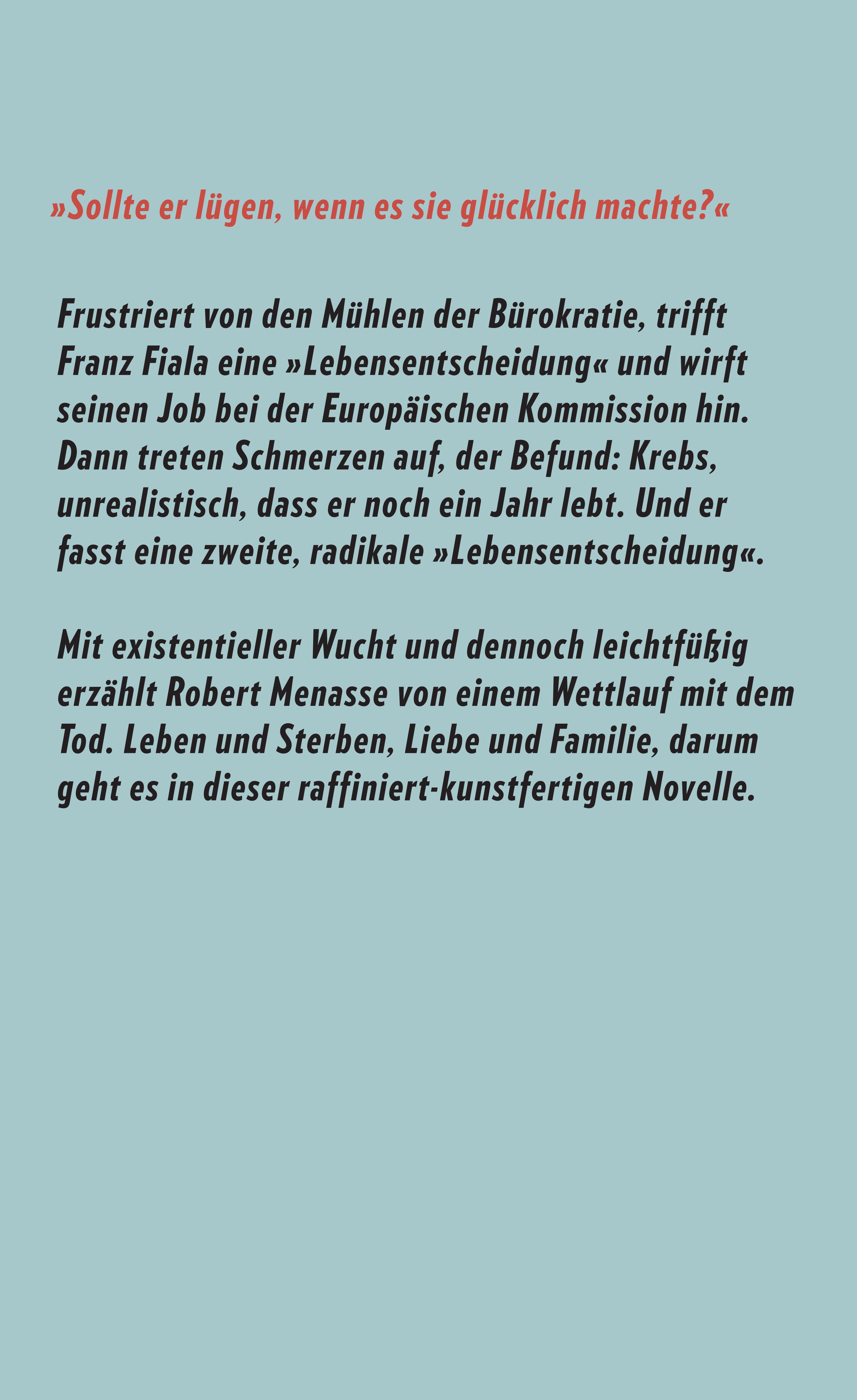 Rückseitencover Die Lebensentscheidung