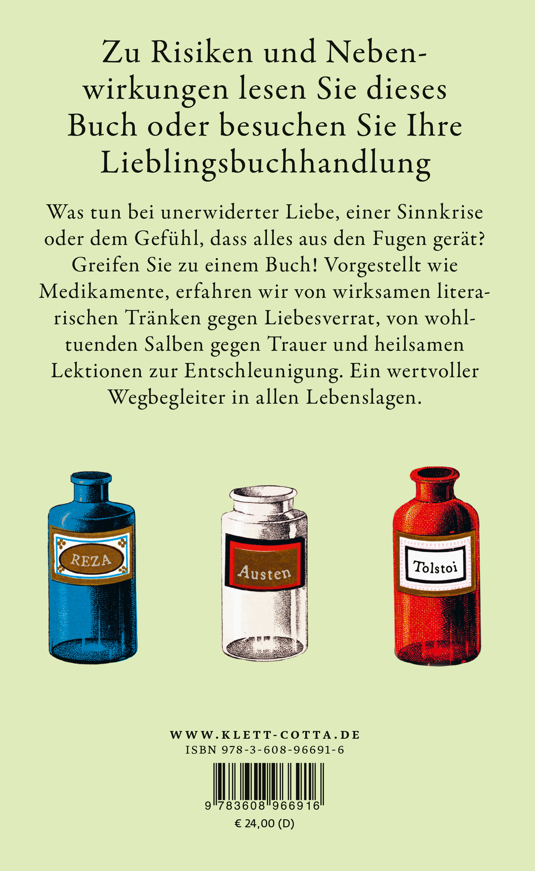 Rückseitencover Die literarische Hausapotheke