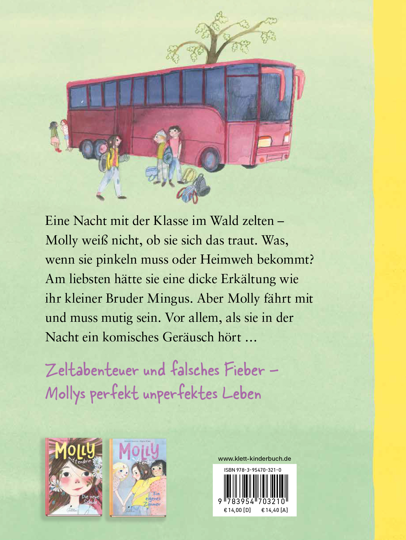 Rückseitencover Molly mittendrin - Eine Nacht im Zelt