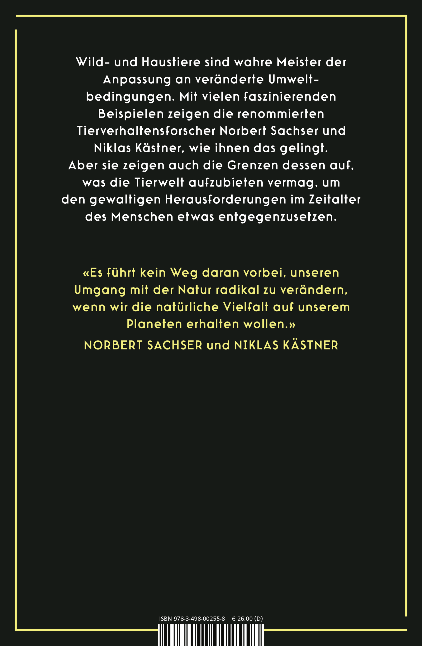 Rückseitencover Tierwelt am Limit