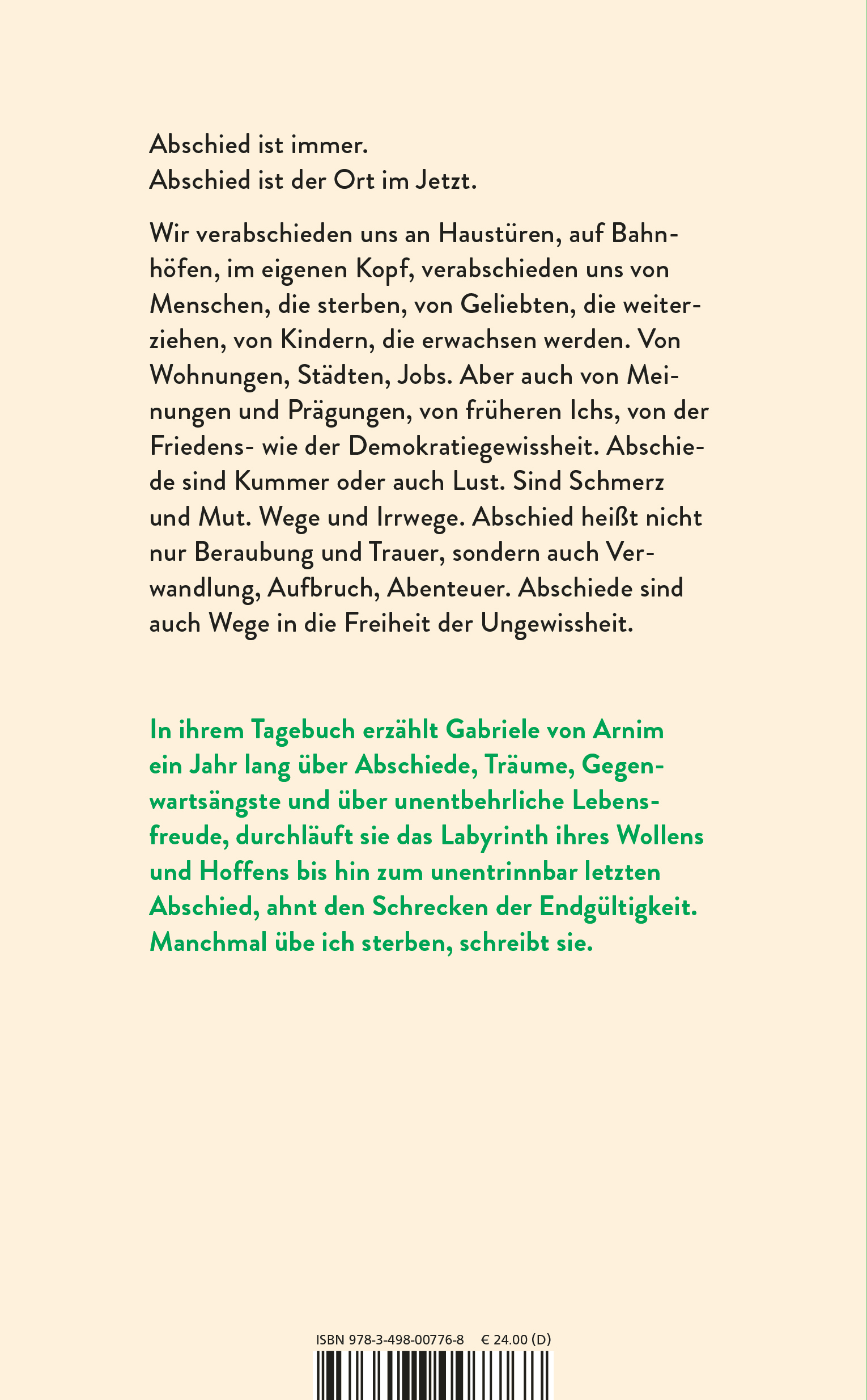 Rückseitencover Abschied leben