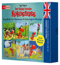 Vorderes Coverbild Englisch lernen mit dem kleinen Drachen Kokosnuss – Die große Box mit 6 Abenteuern für kleine Englisch-Einsteiger