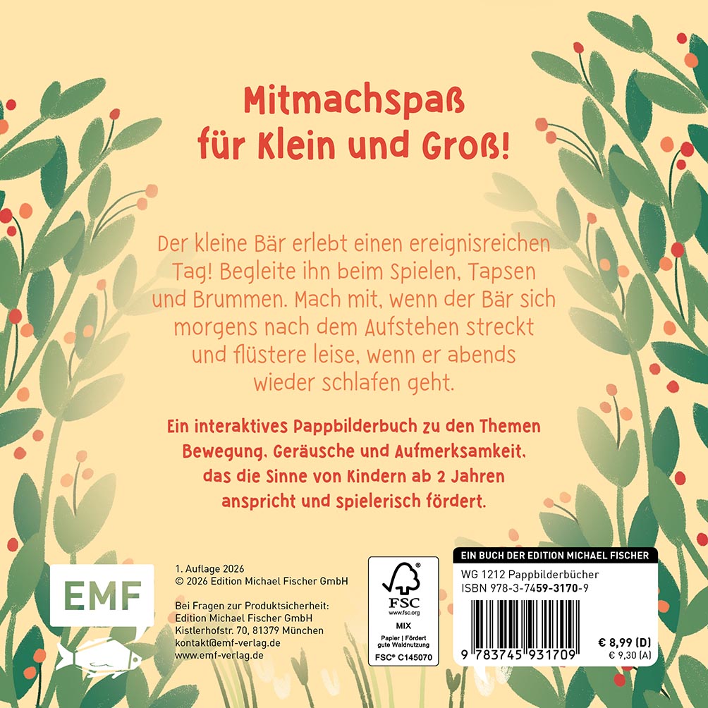 Rückseitencover Lass uns brummen, spielen, tapsen, kleiner Bär