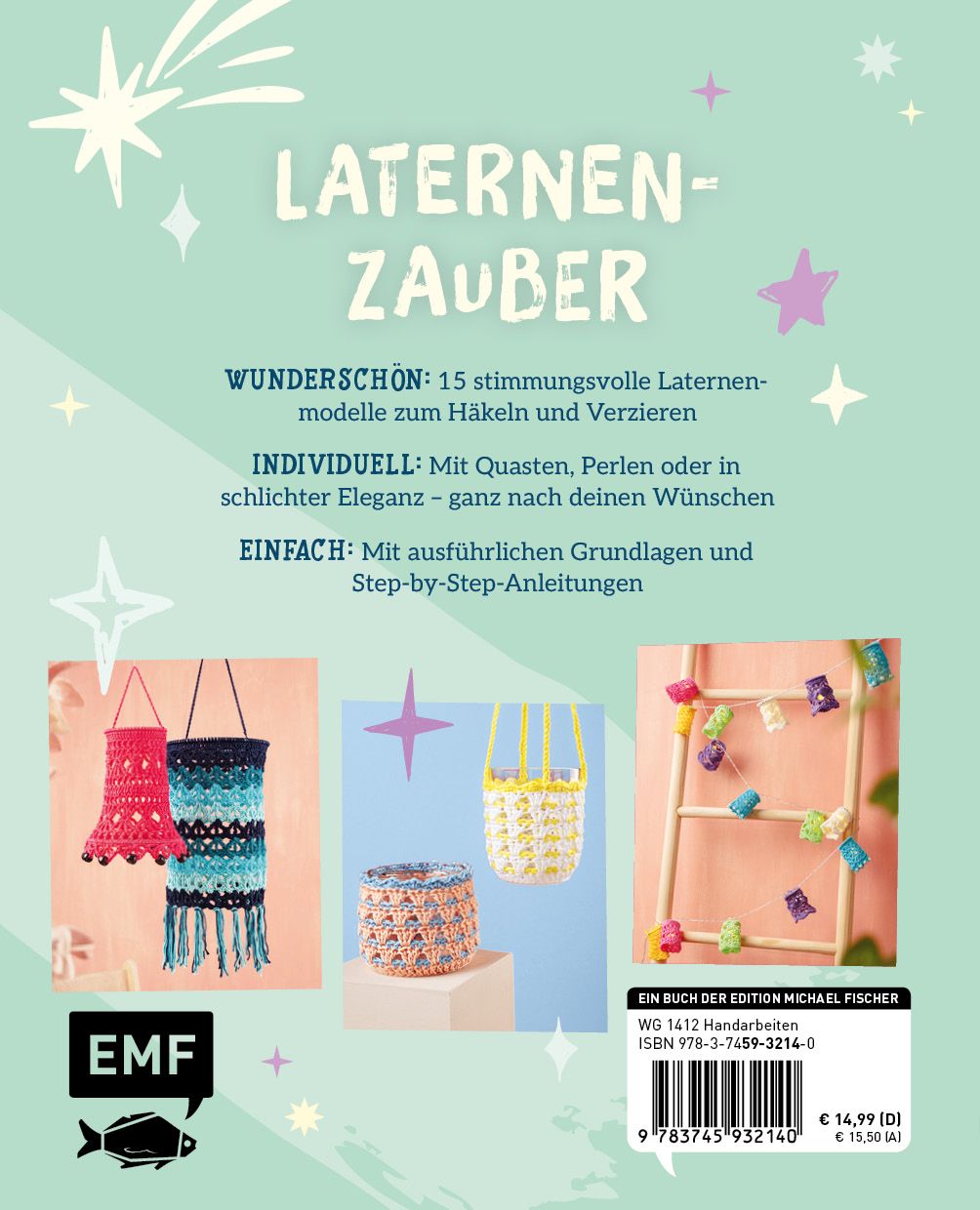 Rückseitencover Laternen häkeln für Balkon, Garten & Zuhause