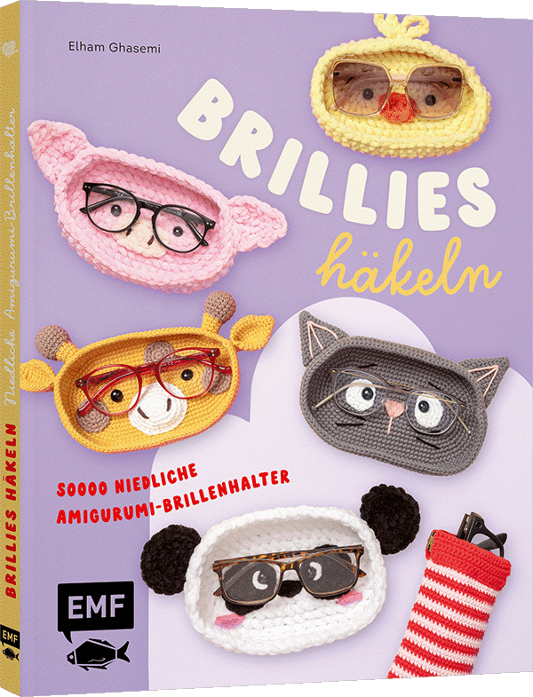 Gesamtes Coverbild Brillies häkeln: Niedliche Amigurumi-Brillenhalter | Für Lese- und Sonnenbrillen