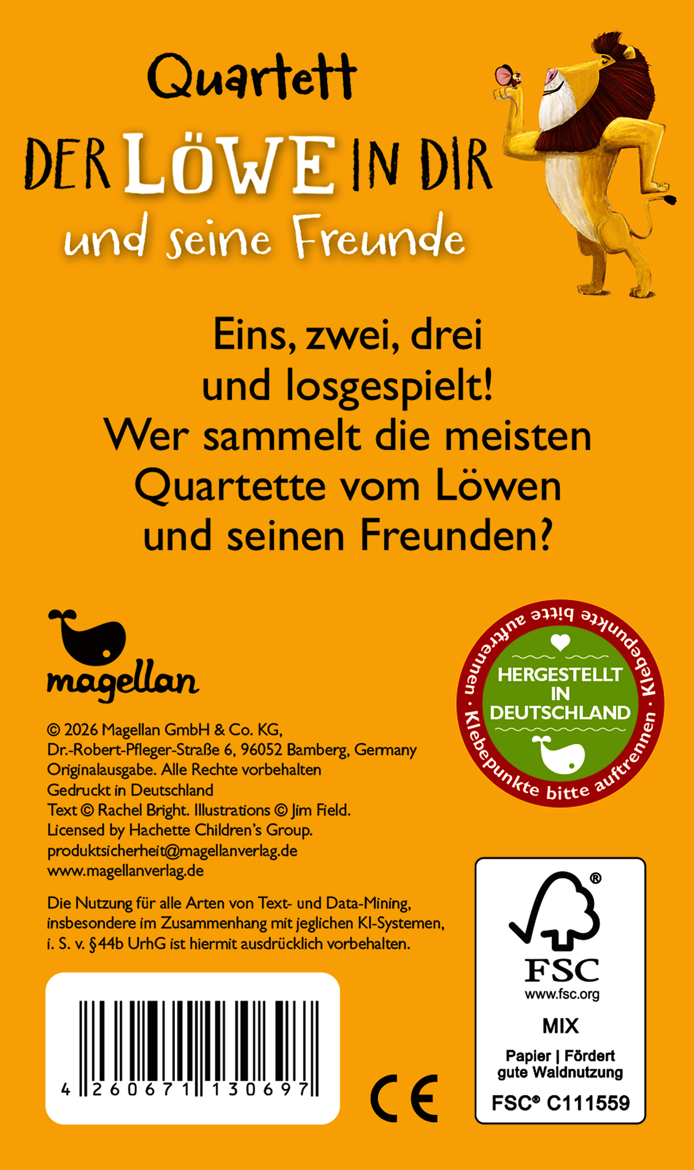 Rückseitencover Quartett - Der Löwe in dir und seine Freunde