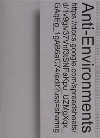 Vorderes Coverbild Anti-Environments
