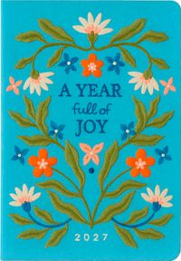 Vorderes Coverbild Taschenkalender A5 2027: A Year full of Joy, bestickt, hellblau