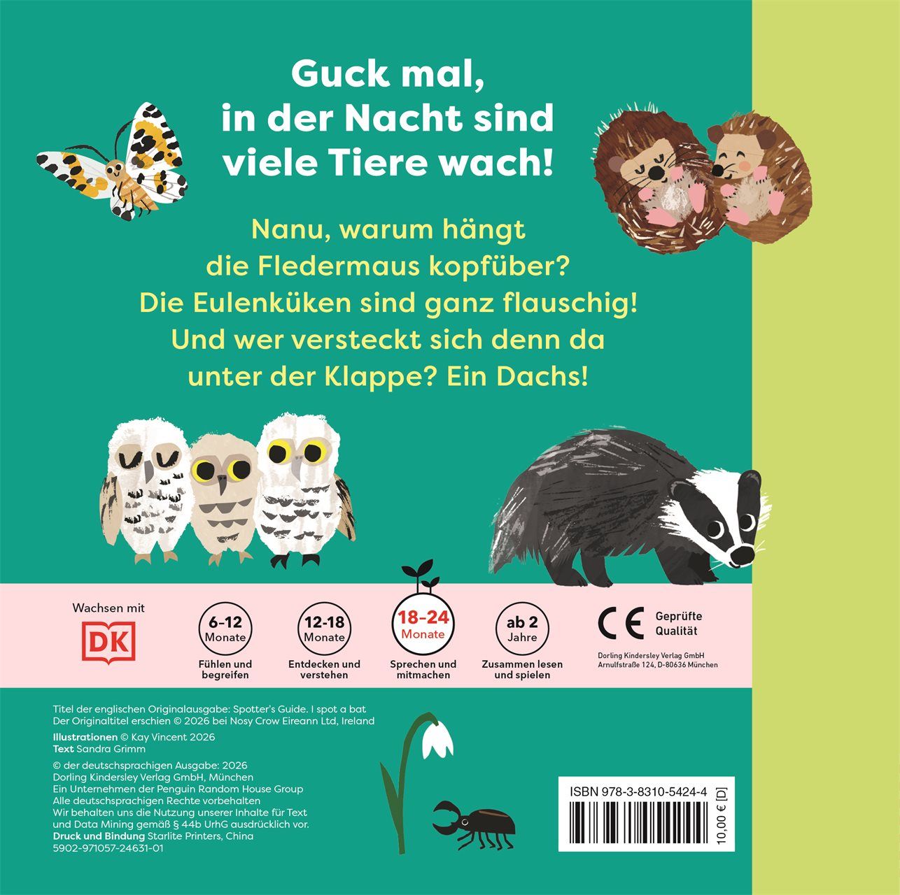 Rückseitencover Mein erstes Natur-Entdeckerbuch. Da! Ein Igel