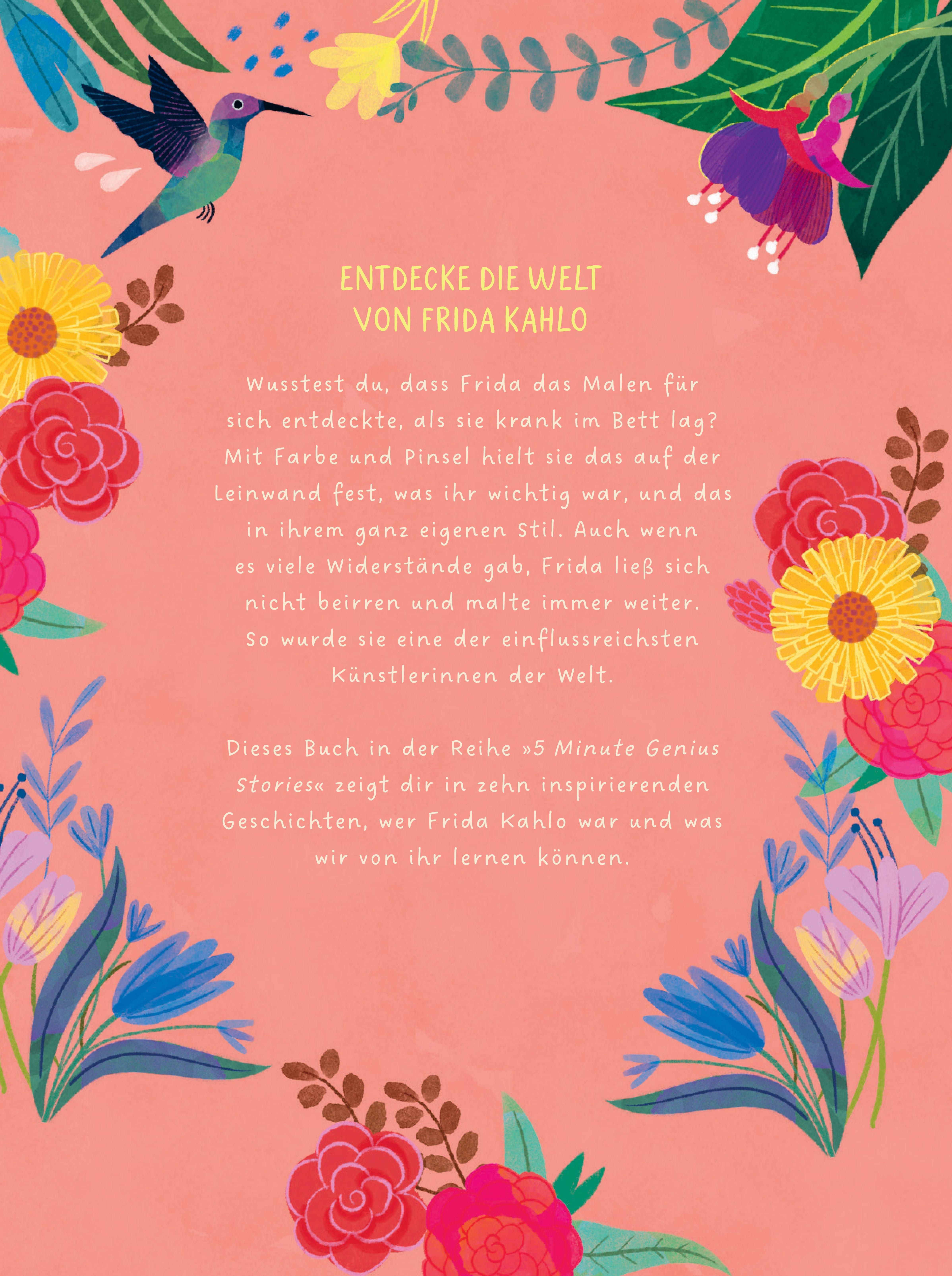 Rückseitencover Frida Kahlo – 5 Minute Genius Stories (Deutsche Ausgabe)