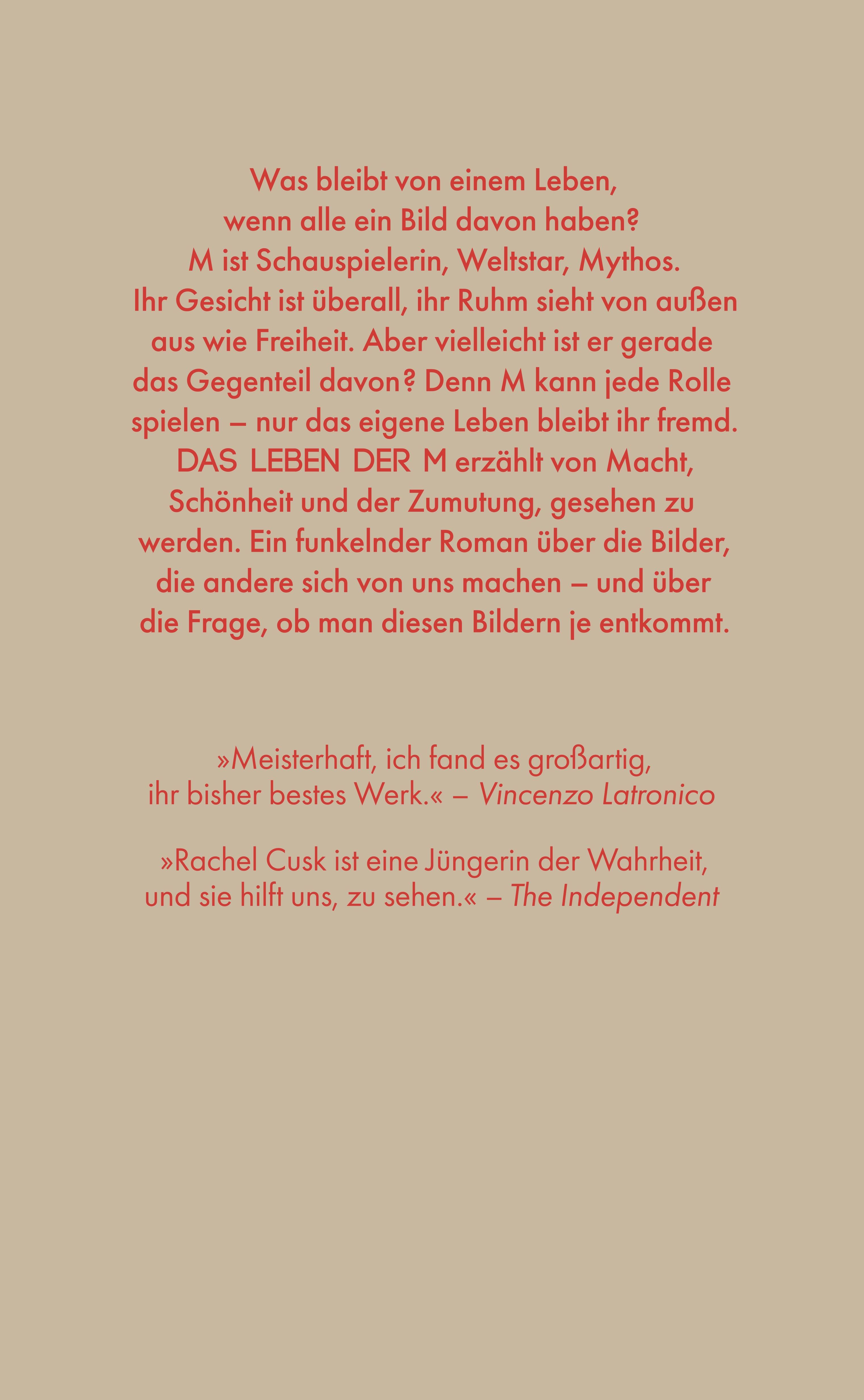 Rückseitencover Das Leben der M