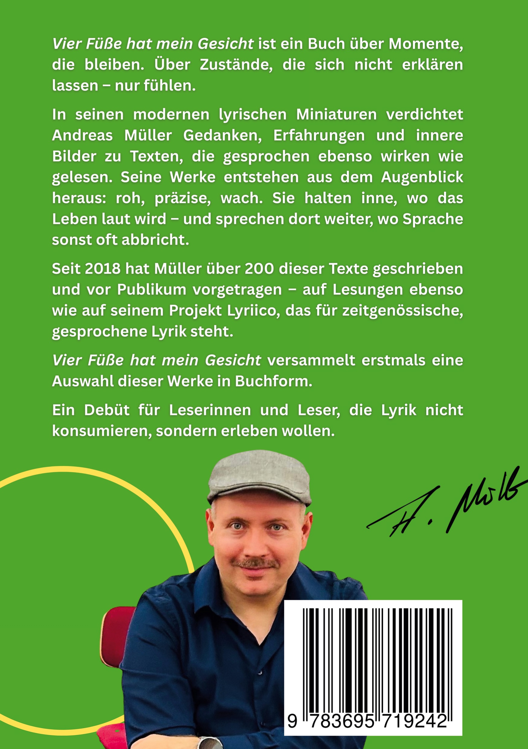 Rückseitencover Vier Füße hat mein Gesicht