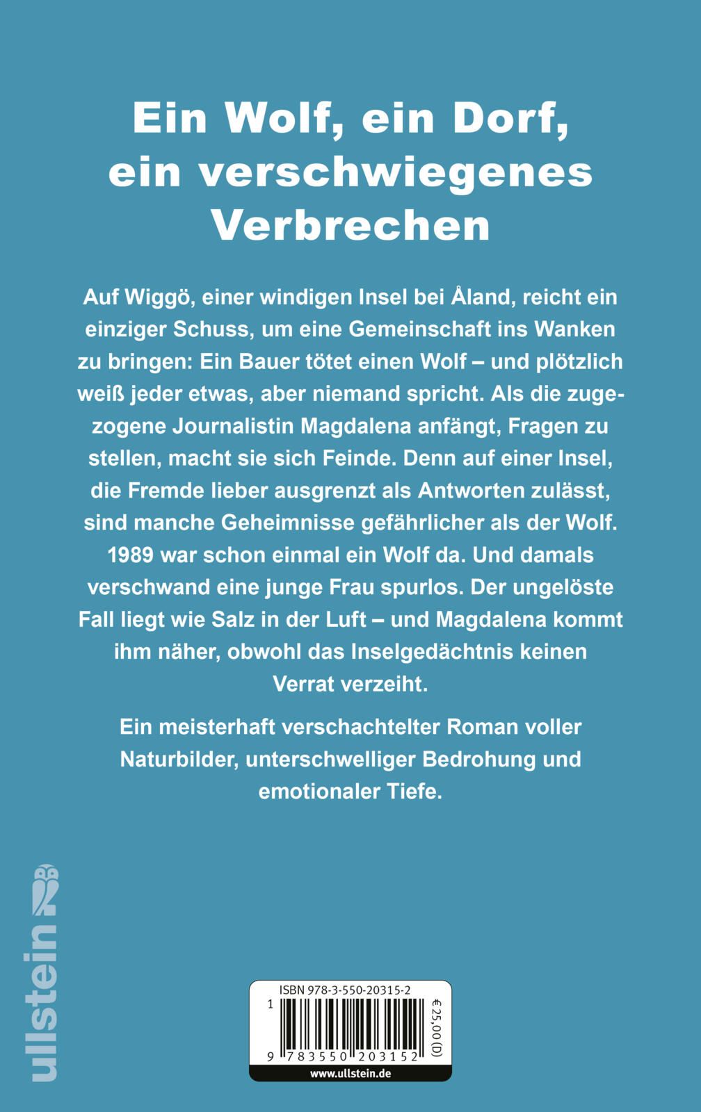 Rückseitencover Wolfssommer auf Wiggö