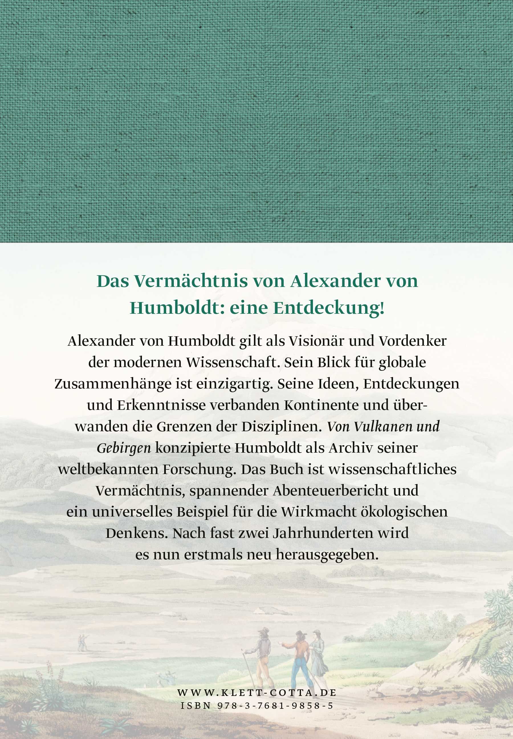 Rückseitencover Von Vulkanen und Gebirgen
