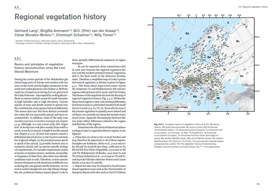 Beispielinhalt (Bild) Quaternary Vegetation Dynamics of Europe