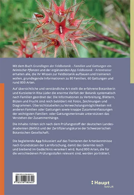 Rückseitencover Grundlagen der Feldbotanik