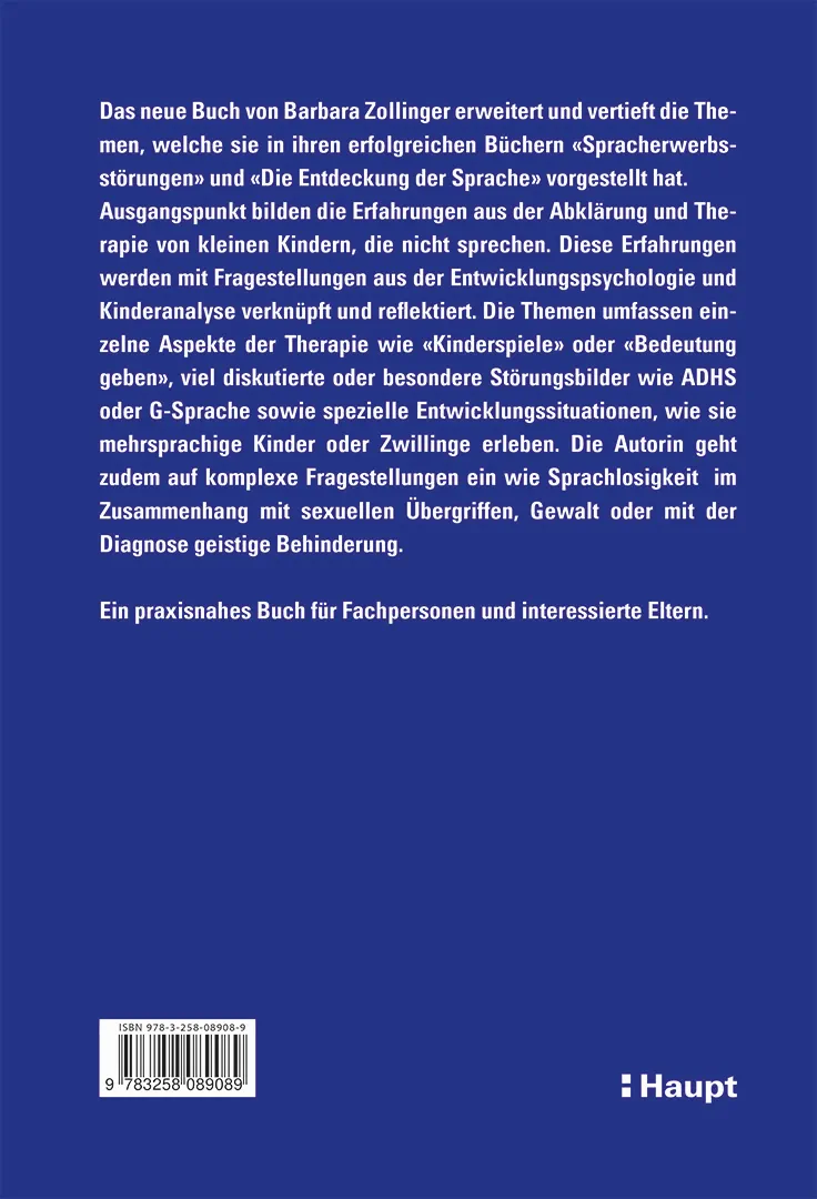 Rückseitencover Kindersprachen. Kinderspiele