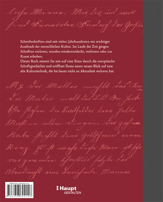 Rückseitencover Schreibschriften