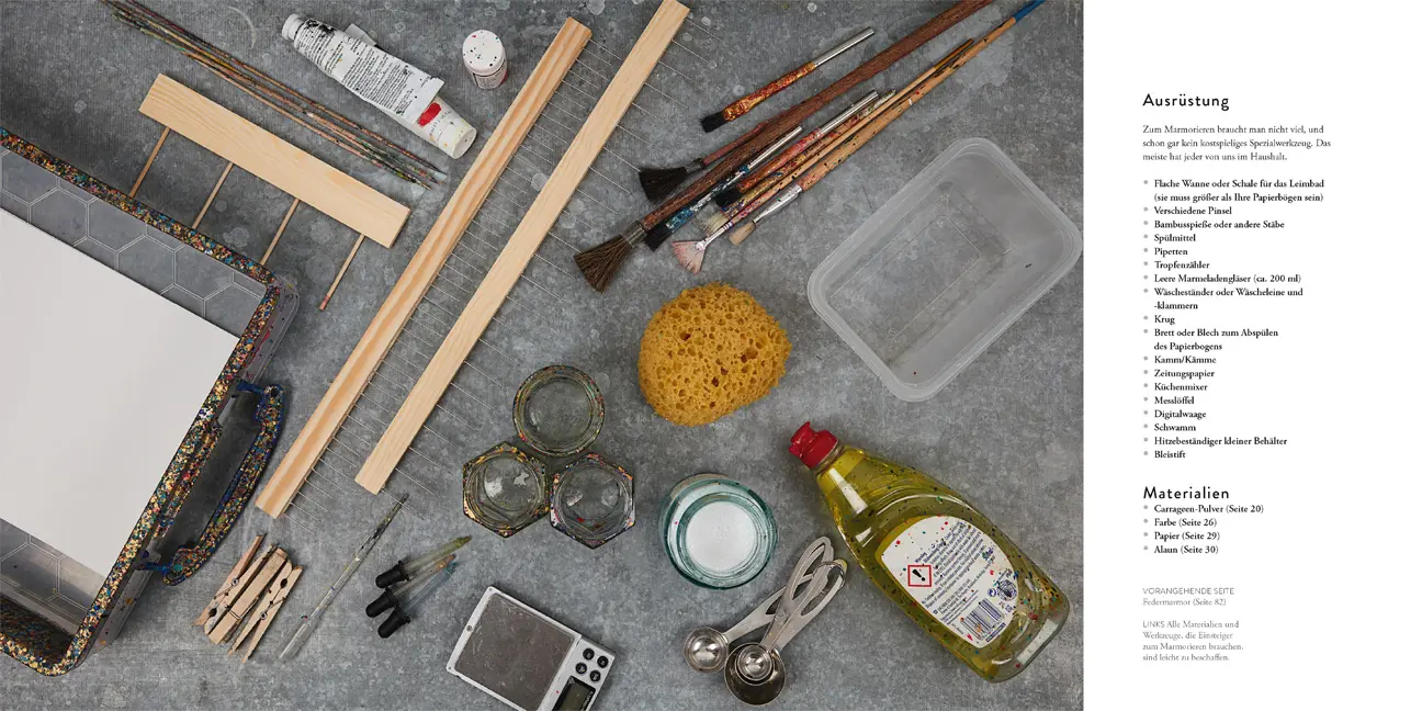 Beispielinhalt (Bild) Papier marmorieren