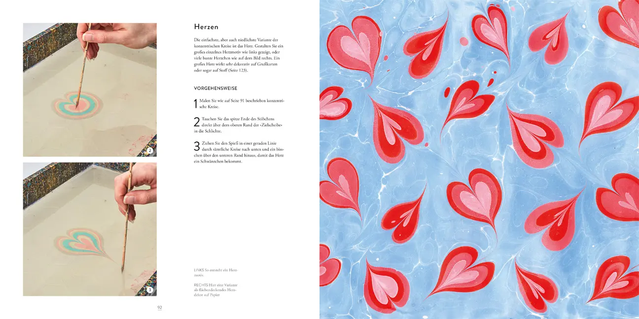 Beispielinhalt (Bild) Papier marmorieren