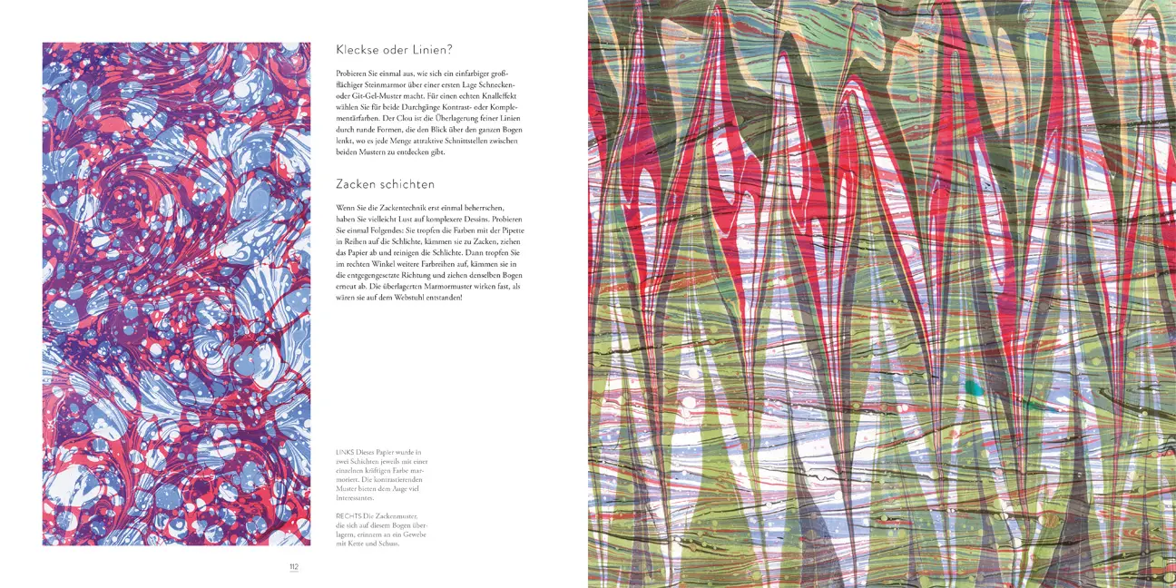 Beispielinhalt (Bild) Papier marmorieren