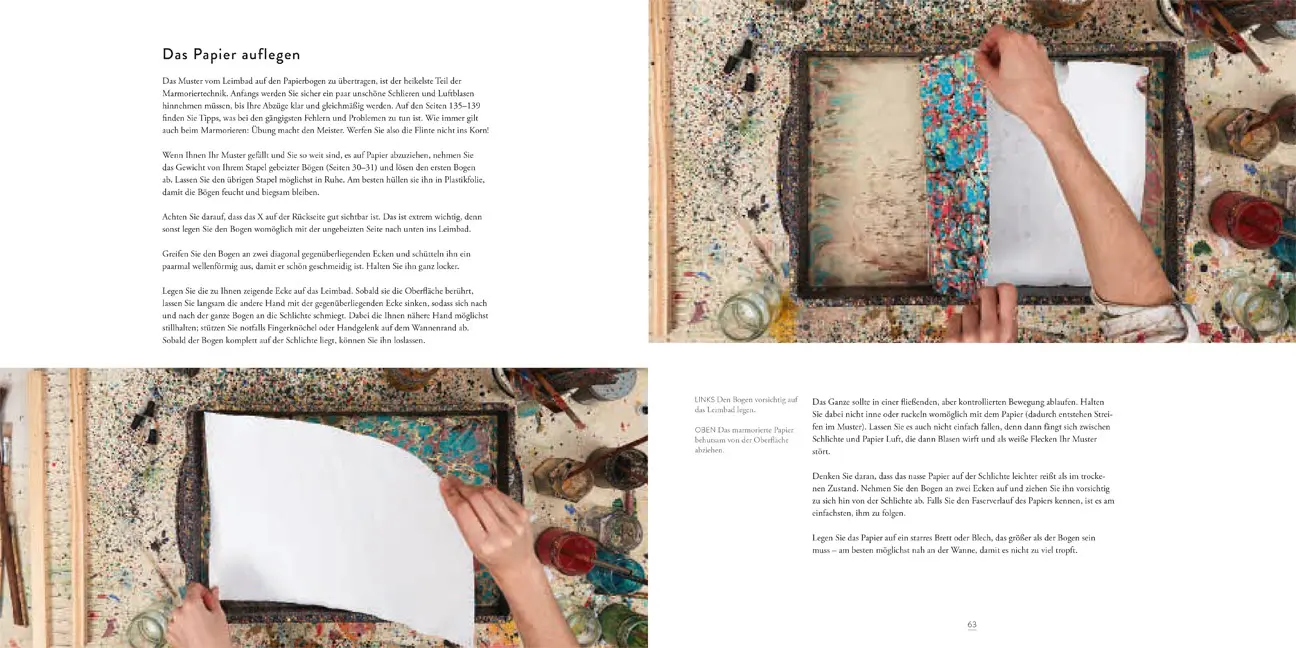 Beispielinhalt (Bild) Papier marmorieren