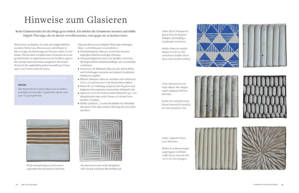 Beispielinhalt (Bild) Keramische Kerb- und Schneidetechniken