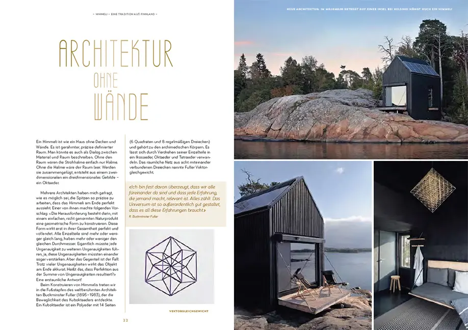 Beispielinhalt (Bild) Himmeli - dreidimensionale Objekte aus Stroh