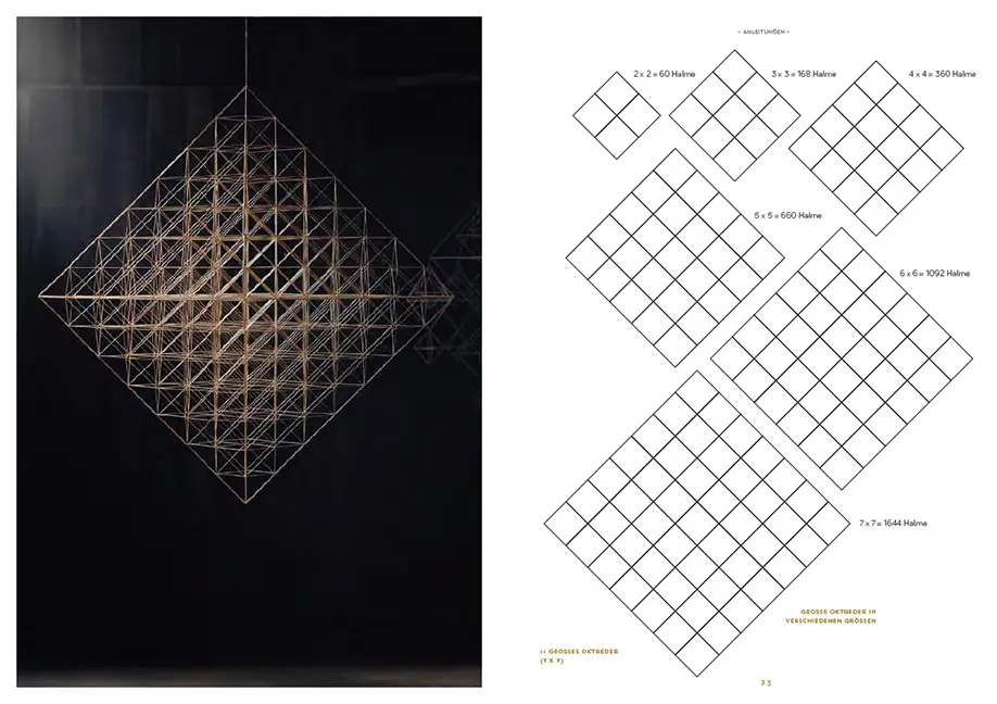 Beispielinhalt (Bild) Himmeli - dreidimensionale Objekte aus Stroh