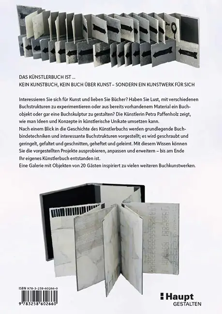 Rückseitencover Kunst, Buch, Künstlerbuch