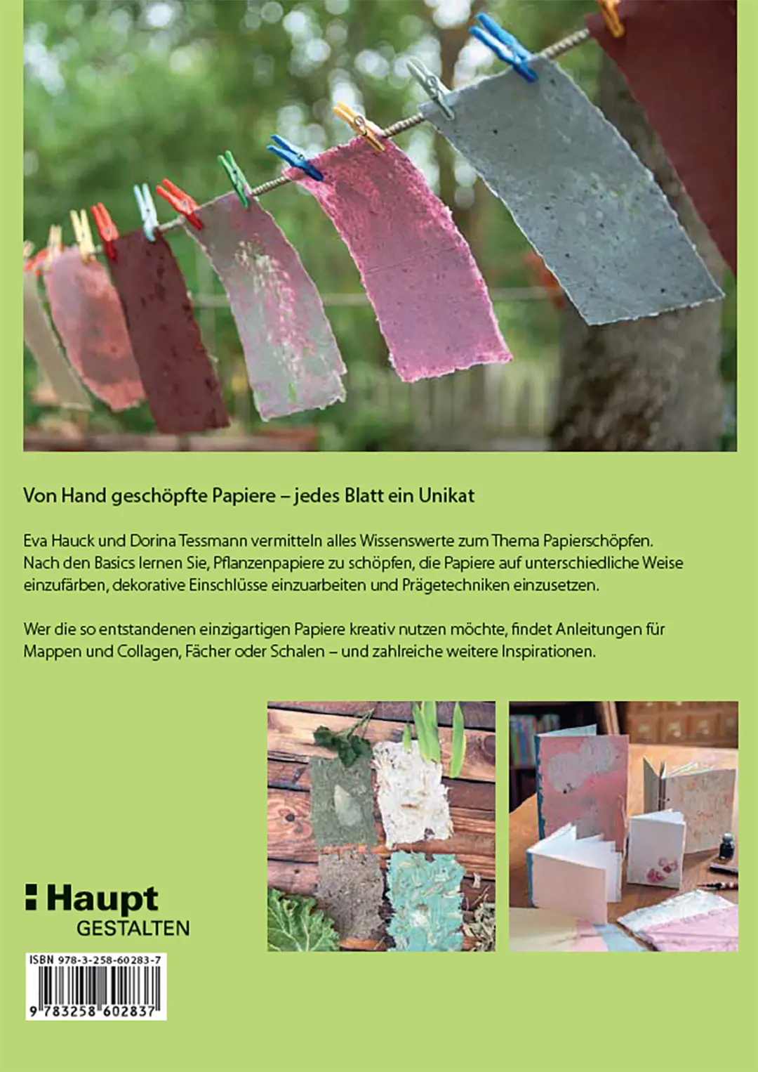 Rückseitencover Papiere schöpfen und gestalten