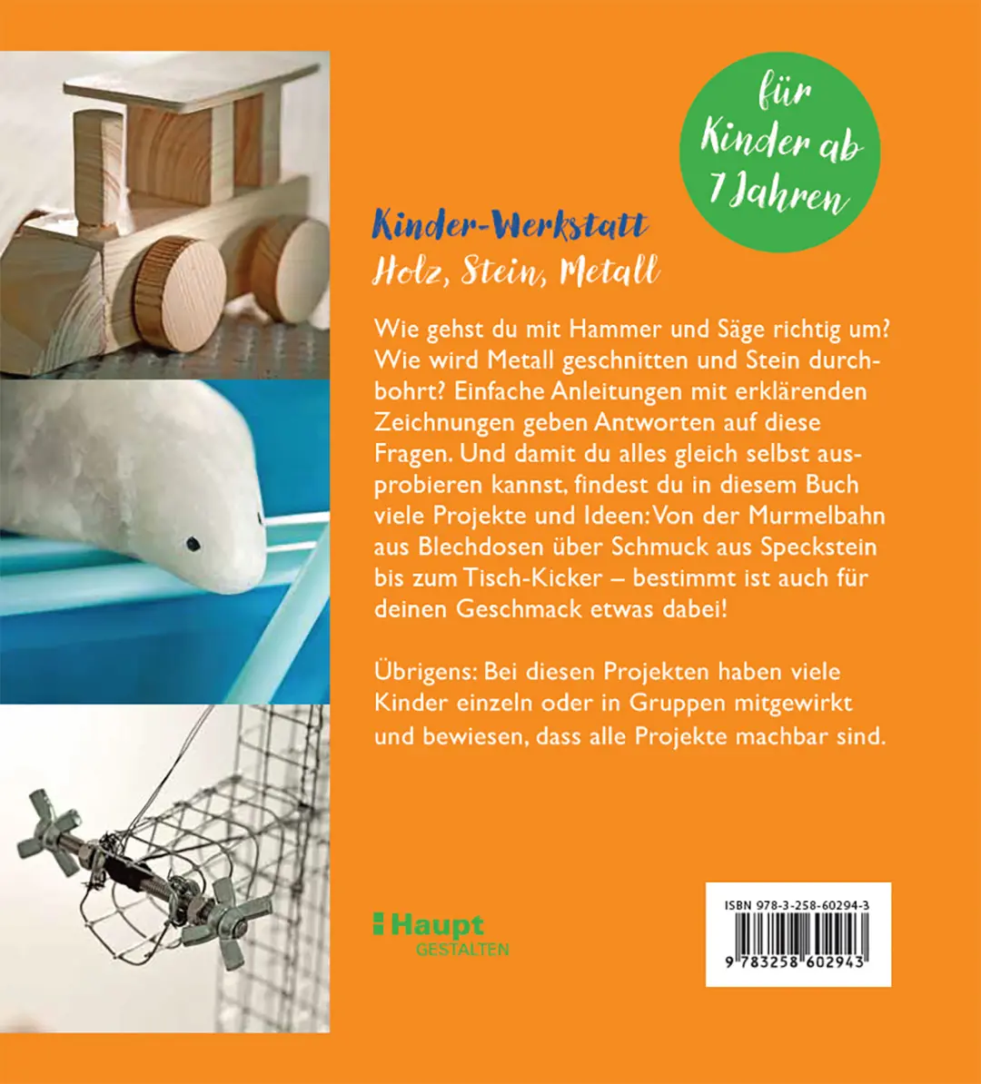 Rückseitencover Kinder-Werkstatt Holz, Stein, Metall